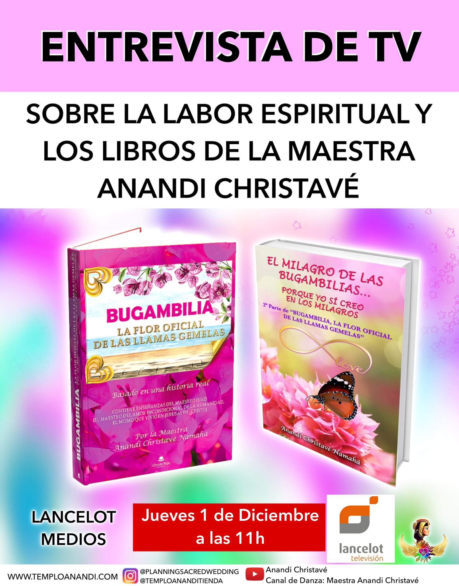 Entrevista de TV a la Maestra Anandi Christavé por Lancelot TV Lanzarote