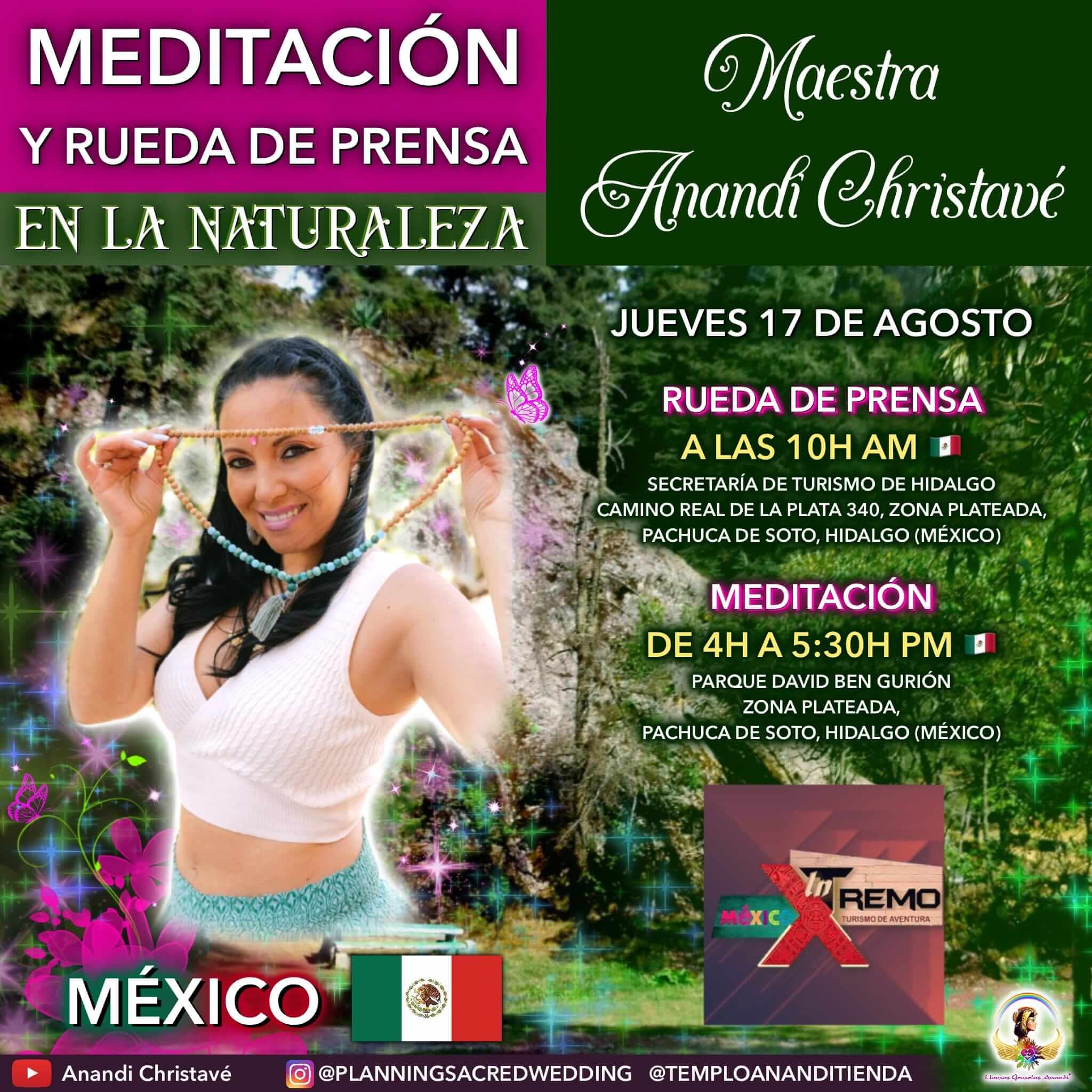 Meditación y rueda de prensa por la Maestra Anandi Christavé por In Extremo México